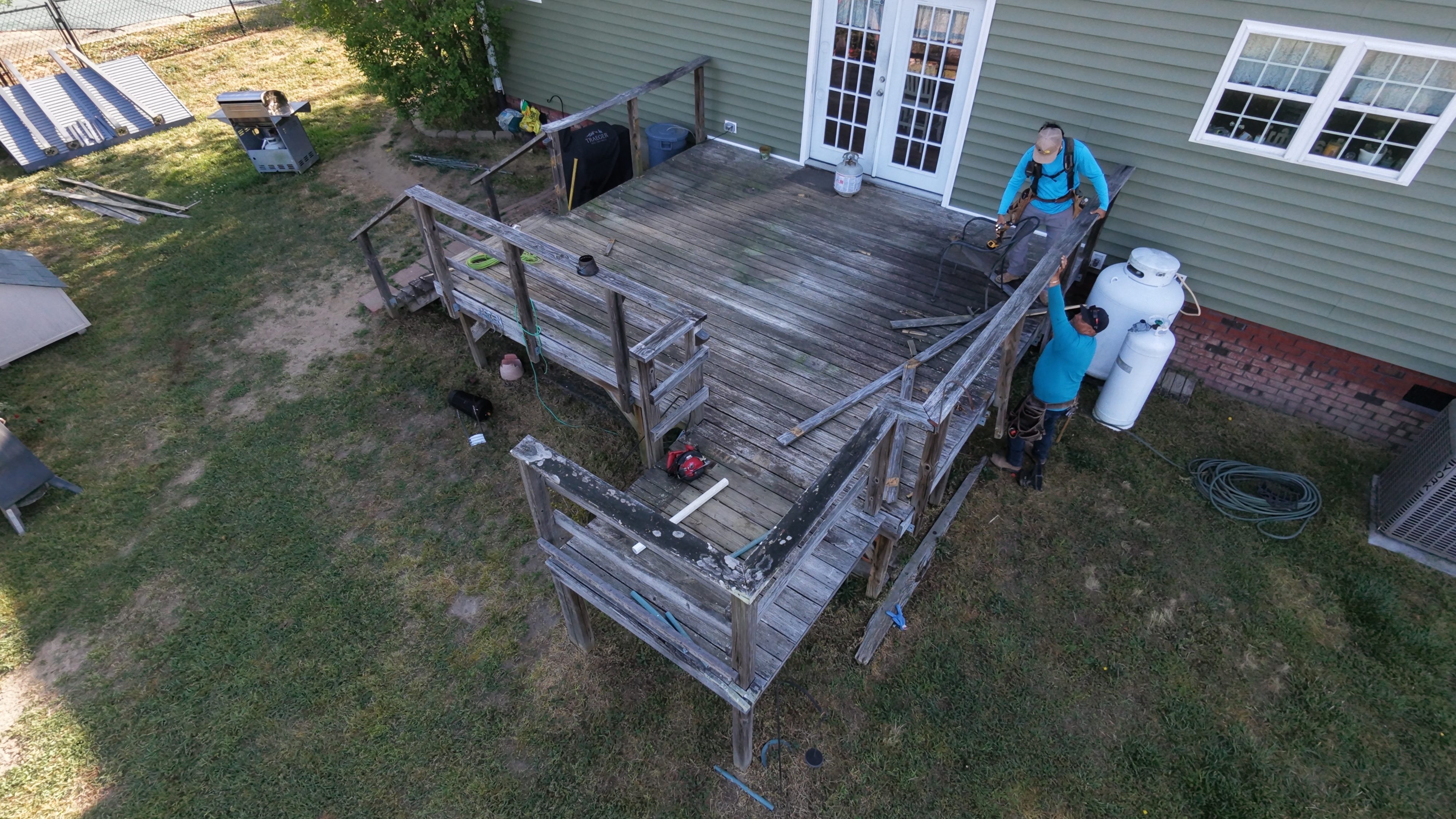 Weathered Deck Replacement Demolition